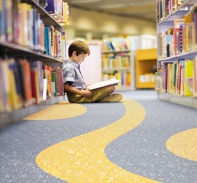 武漢LG品牌舒可麗係列PVC地板圖書館專用塑膠地板